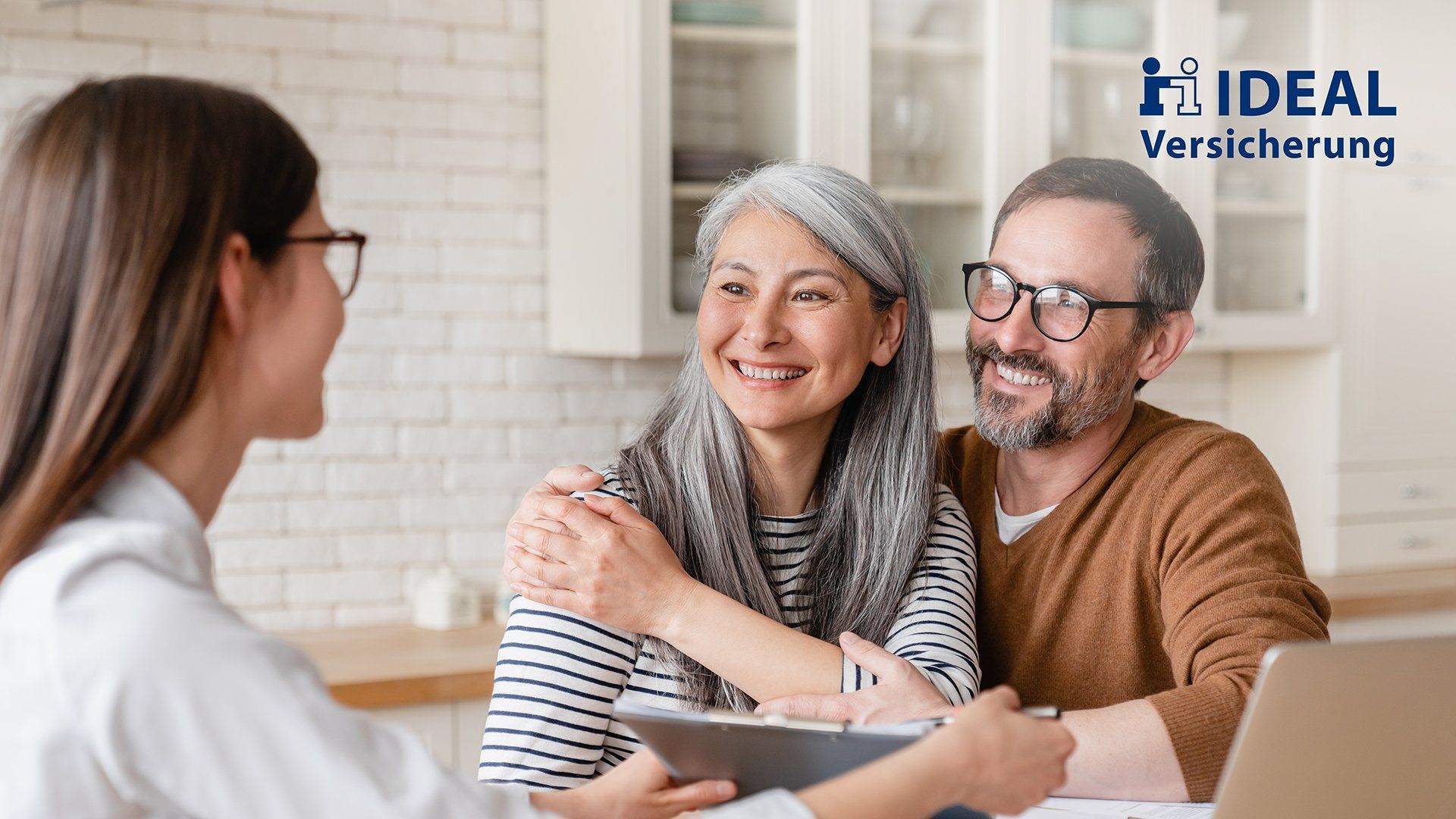Successful positive deal. Lawyer financial advisor helping consulting showing contract mortgage